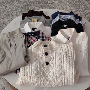 Boys Dress Shirt Bundle + Cable Knit sweater